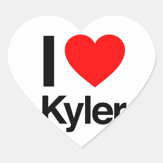 i love kyler heart sticker (Front)