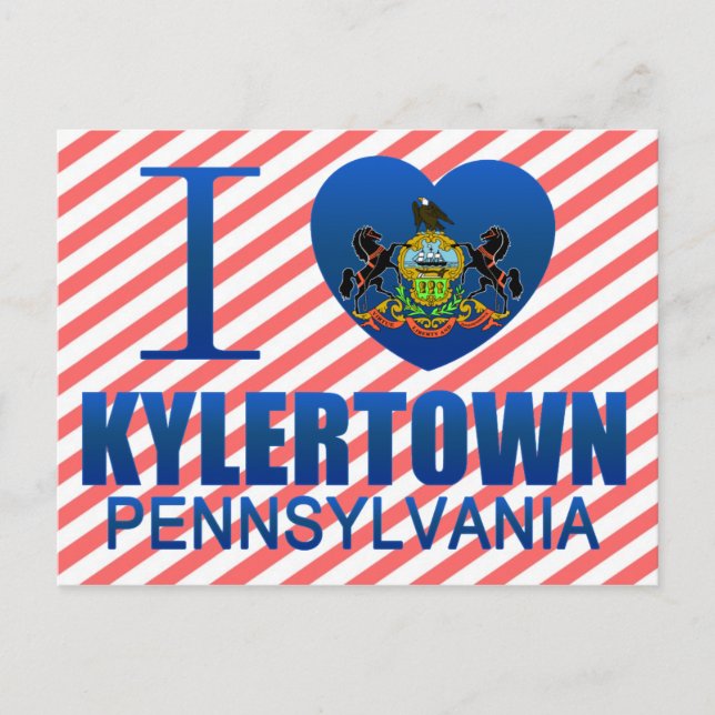I Love Kylertown, PA Postcard (Front)