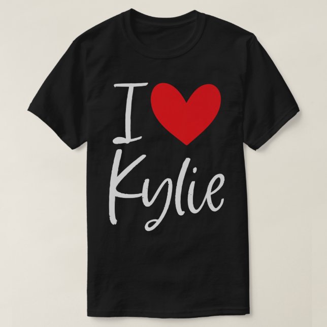 I Love Kylie Name Personalized Girl Woman Bff Frie T-Shirt (Design Front)