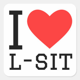 I love l-sit square sticker