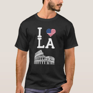 I Love LA American Flag Lover Los Angeles Cool T-Shirt