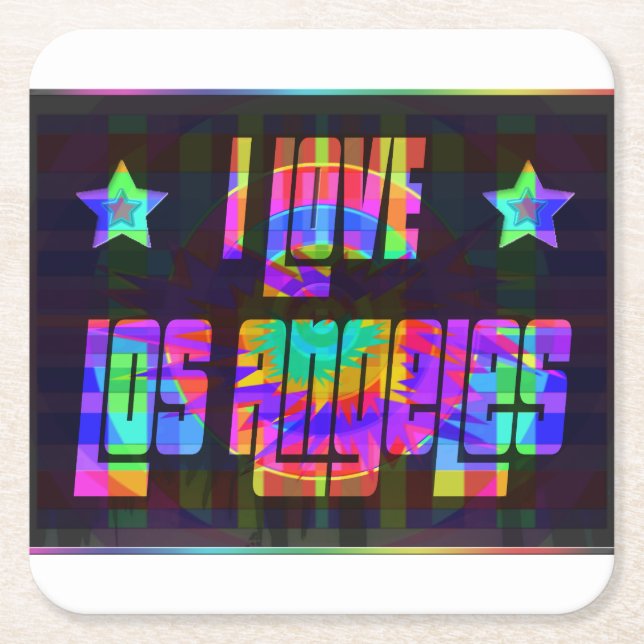 I LOVE LA Beautiful Neon Coaster (Front)