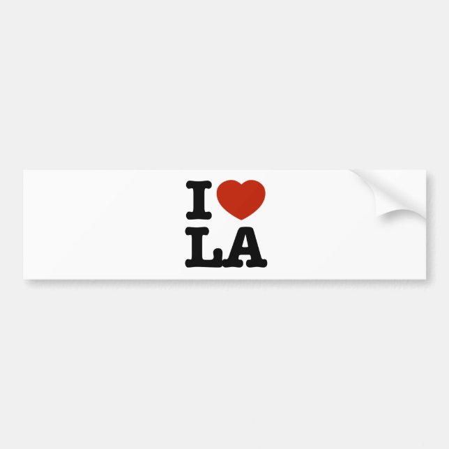 I Love LA Bumper Sticker (Front)