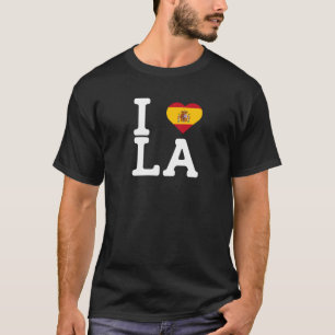 I Love LA Cool Wrong Flag Spain Lover Los Angeles T-Shirt