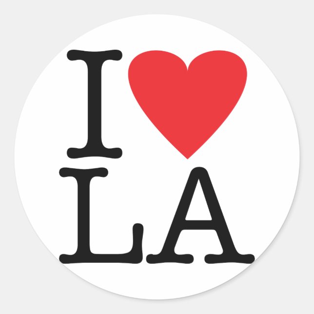 I Love LA (Los Angeles) Stickers (Front)