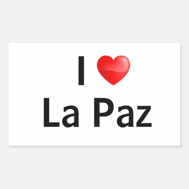 I love La Paz Rectangular Sticker (Front)