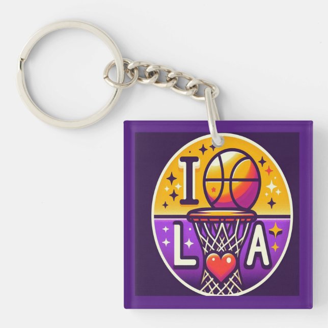 I Love LA T-Shirt Key Ring (Front)