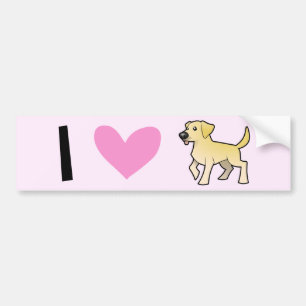 I Love Labrador Retrievers Bumper Sticker