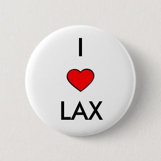 i love lacrosse 6 cm round badge