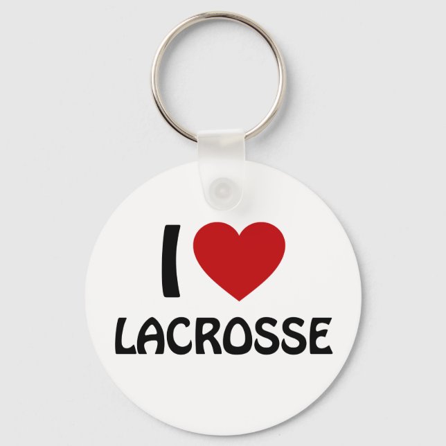 I love Lacrosse Key Ring (Front)