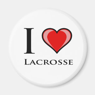 I Love Lacrosse Magnet