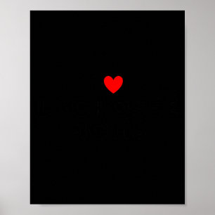 I Love Lacrosse Moms Funny Red Heart  Poster