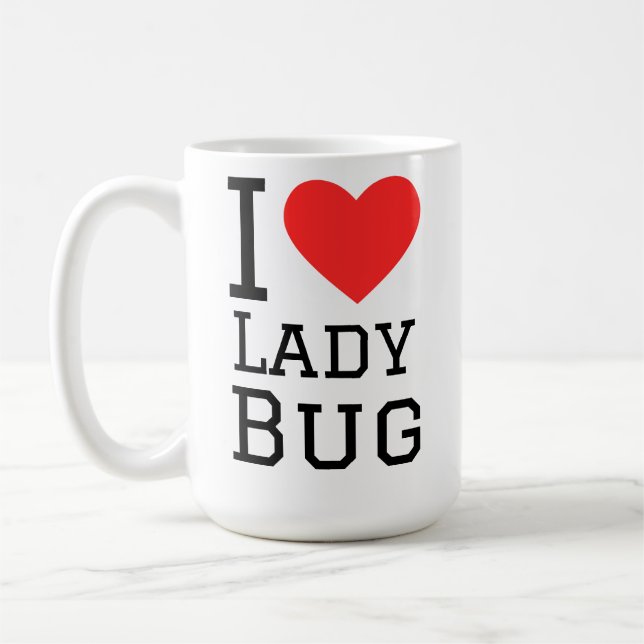 I love lady bug coffee mug (Left)