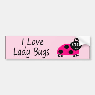 I Love Ladybugs Cute Ladybug Bumper Sticker