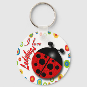 I Love Ladybugs Key Ring