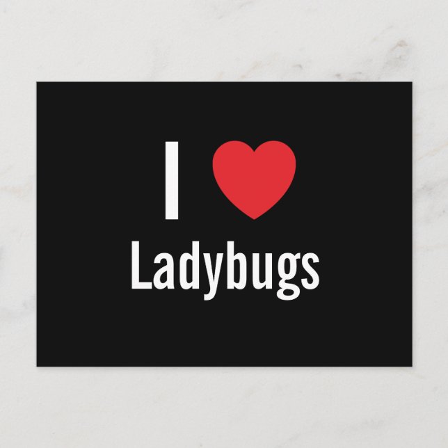 I love Ladybugs Postcard (Front)
