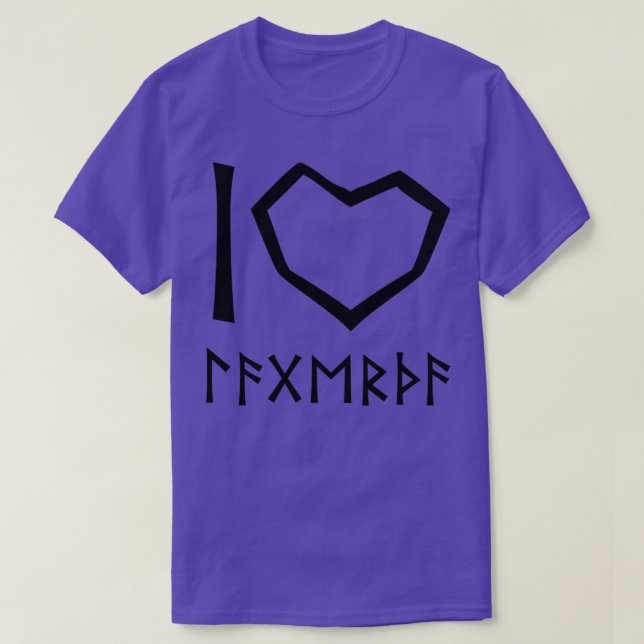 I Love Lagertha futhark style T-Shirt (Design Front)