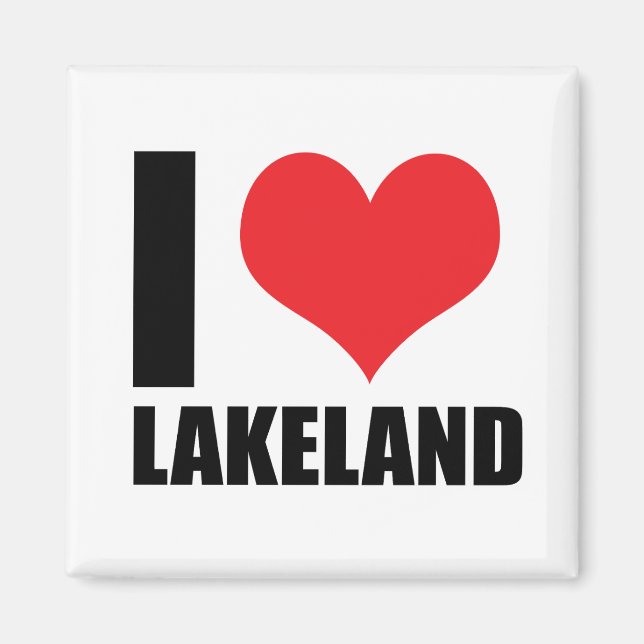I love Lakeland Magnet (Front)