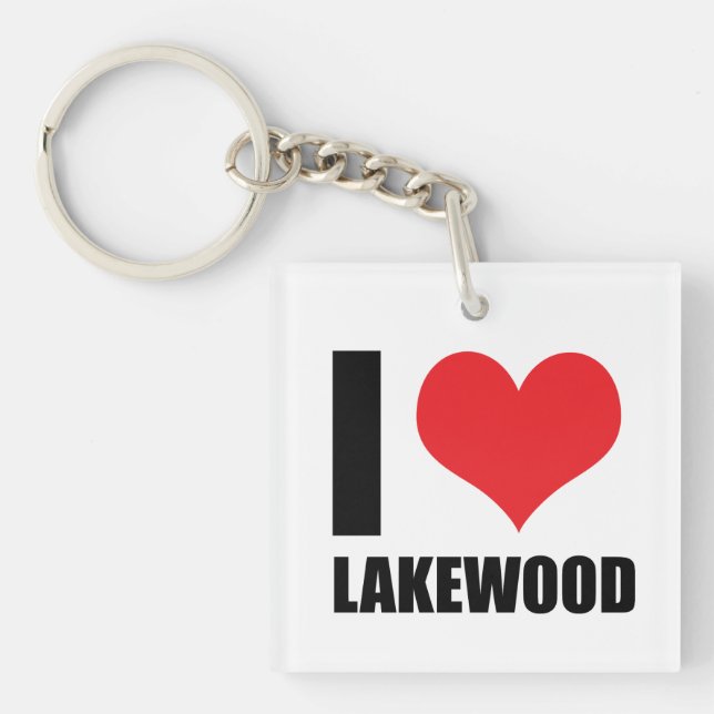 I love Lakewood Key Ring (Front)