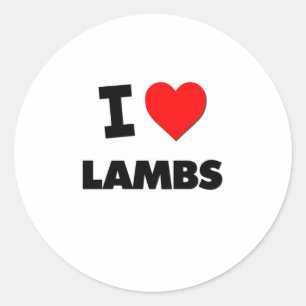 I Love Lambs Classic Round Sticker