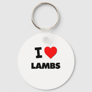 I Love Lambs Key Ring