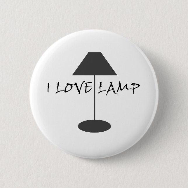 I Love Lamp 6 Cm Round Badge (Front)