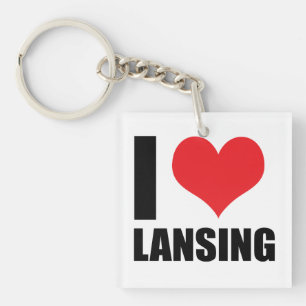I love Lansing Key Ring