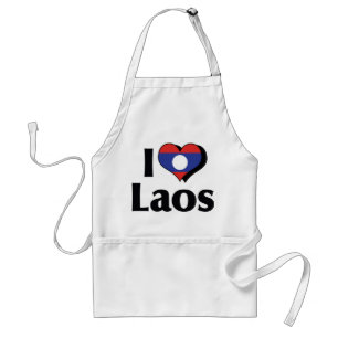 I Love Laos Flag Standard Apron