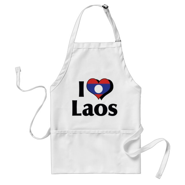 I Love Laos Flag Standard Apron (Front)
