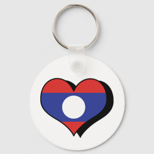 I Love Laos Keychain