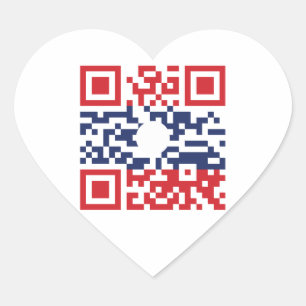 I Love Laos (Khoy Huk Lao) Flag QR Code   Lao Geek Heart Sticker