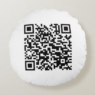 I Love Laos (Khoy Huk Lao) Flag QR Code Lao Geek Round Cushion