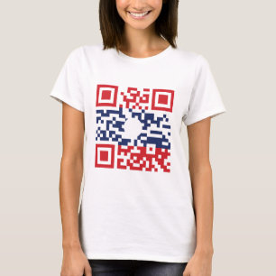I Love Laos (Khoy Huk Lao) Flag QR Code Lao Geek T-Shirt