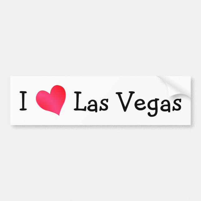 I Love Las Vegas Bumper Sticker (Front)