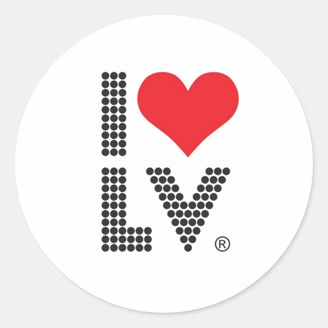 I Love Las Vegas Classic Round Sticker (Front)