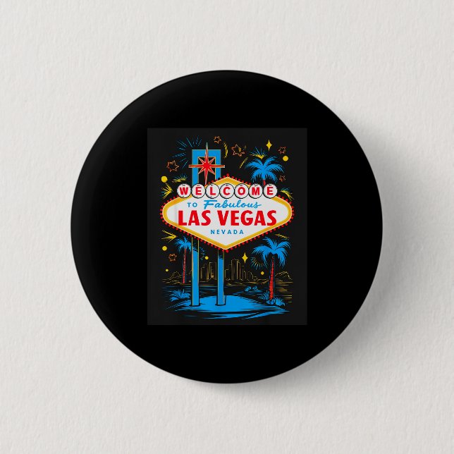 I Love Las Vegas Nevada City Vegas Souvenir Las Ve 6 Cm Round Badge (Front)