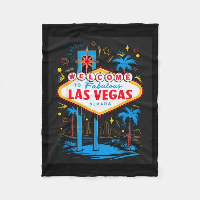 I Love Las Vegas Nevada City Vegas Souvenir Las Ve Fleece Blanket (Front)