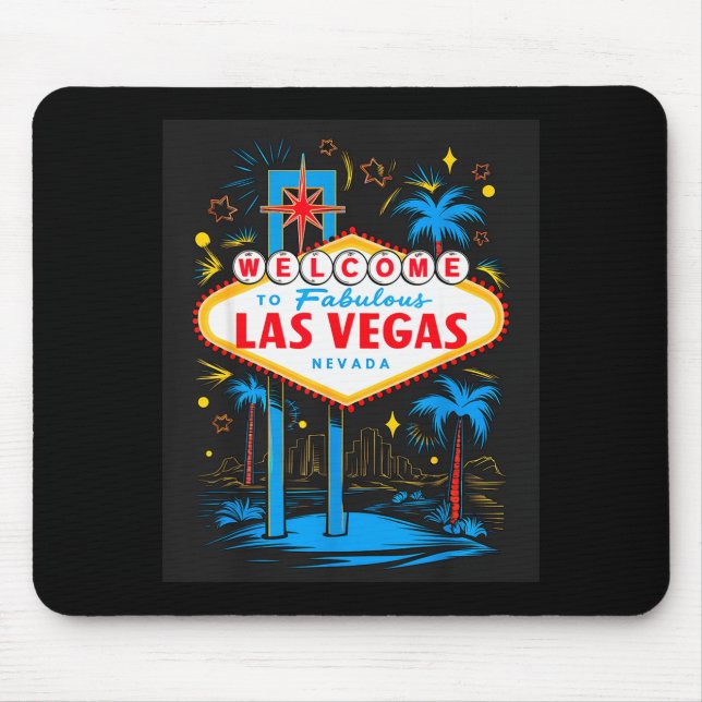 I Love Las Vegas Nevada City Vegas Souvenir Las Ve Mouse Mat (Front)