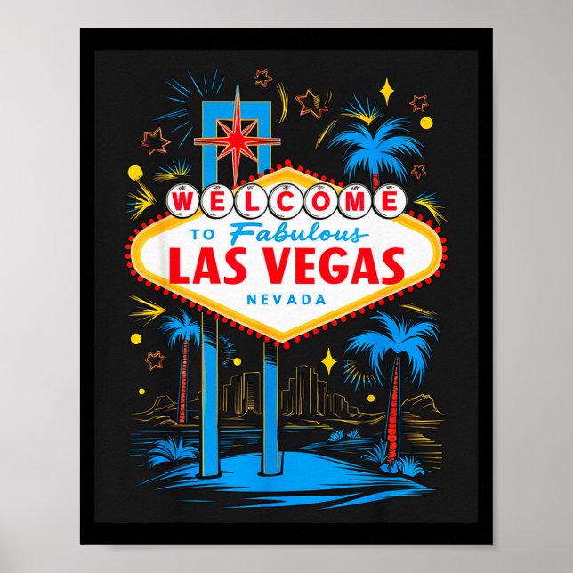 I Love Las Vegas Nevada City Vegas Souvenir Las Ve Poster (Front)