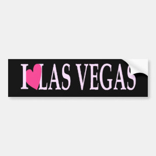I LOVE Las Vegas (Pink Heart) Bumper Sticker! Bumper Sticker