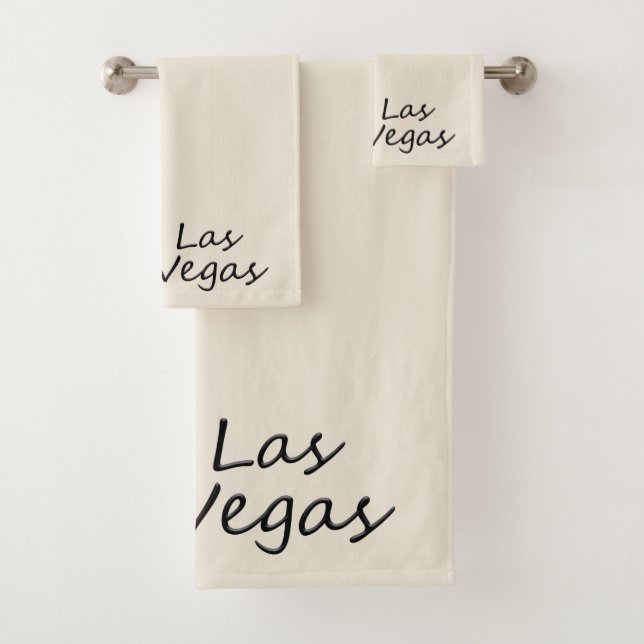 I Love Las Vegas Poker Chip Bath Towel Set (Insitu)