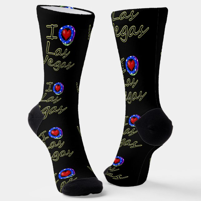 I Love Las Vegas Socks (Angled)