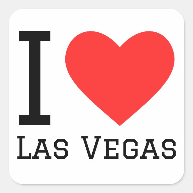 I love Las Vegas  Square Sticker (Front)