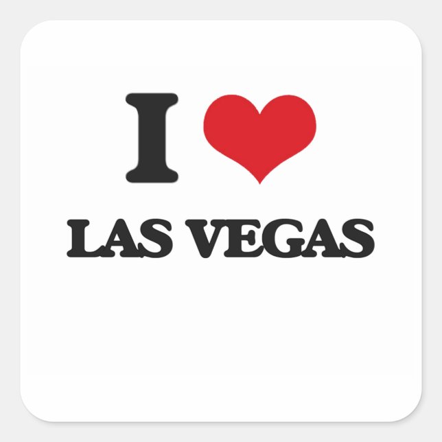 I love Las Vegas Square Sticker (Front)