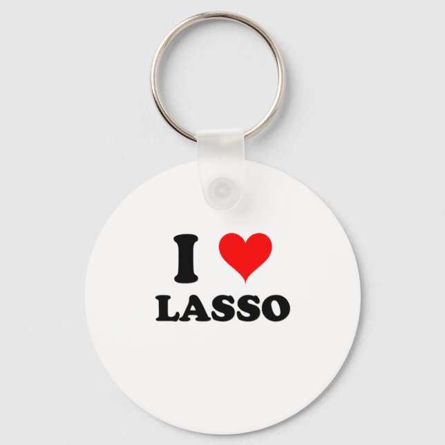 I Love Lasso Key Ring (Front)