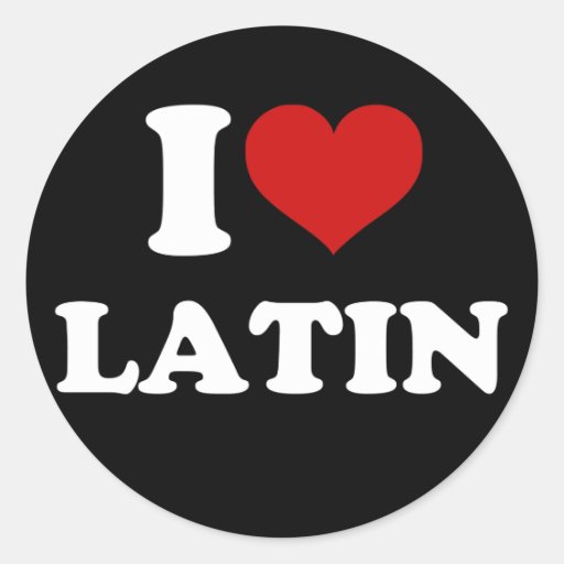 Image of I Love Latin Classic Round Sticker