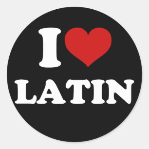 I Love Latin Classic Round Sticker