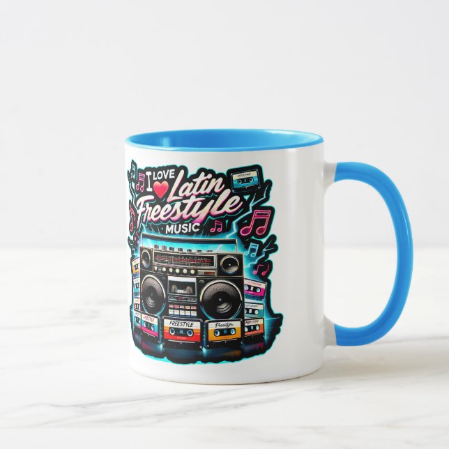 I Love Latin Freestyle Music  Mug (Right)