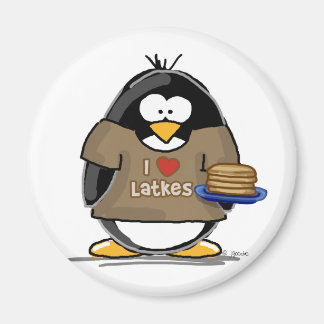 I Love Latkes Penguin Magnet