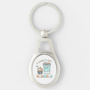 I Love Latte Mornings Key Ring